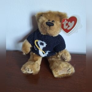 Ty Bear Salty Anchors Away 8" Tall Moveable Head Arms and Legs